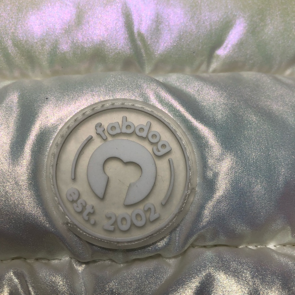 Fabdogs Fleece Lined Puffer Jacket with Velcro Chest Closure size 12” Small - Picture 4 of 12